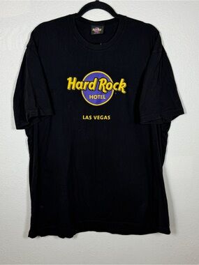 Vintage 90s XXL Hard Rock Las Vegas Logo Tee Grunge Streetwear Nostalgia Retro